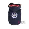 Зимовий жилет для собак Pretty Pet Happy Hooded з малюнком смайлу з їдками, з капюшоном, синій