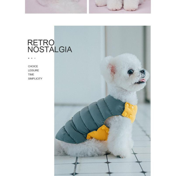 Зимова жилетка для собак Is Pet двостороння на пуху для мелких собак, жовта L -
                                                        Фото 5