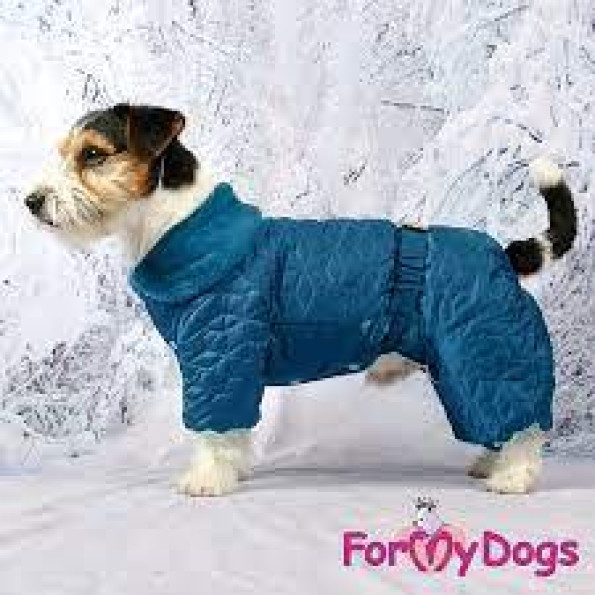 Зимовий комбінезон для собак для великих собак For My Dogs "Прошивка" синій -
                                                        Фото 6