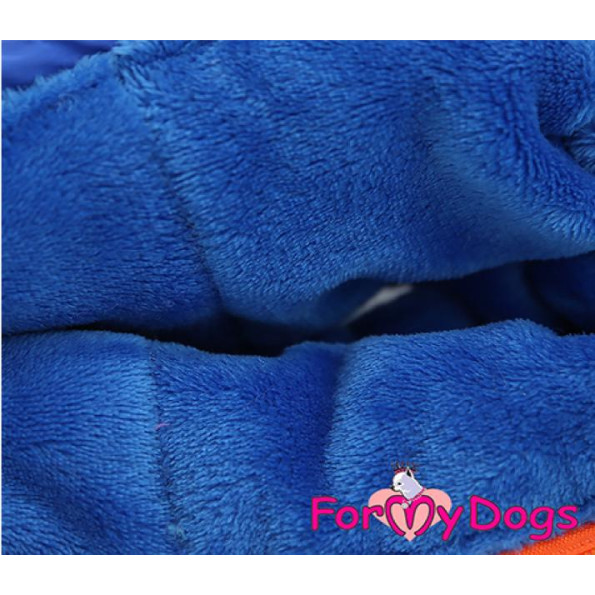 Зимний комбинезон для собак For My Dogs "Птицы" белый -
                                                        Фото 4