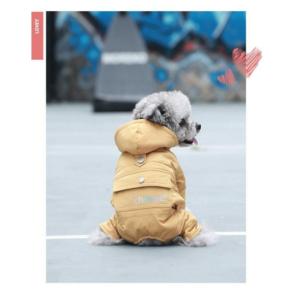 Зимовий комбінезон для собак Cheepet "Карман" жовтий