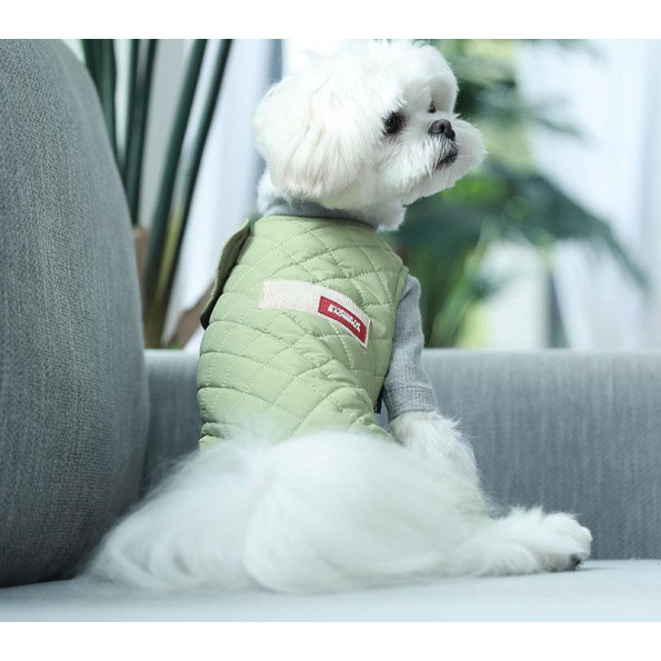 Зимовий комбінезон для собак Cheepet "Кнопка" зелений -
                                                        Фото 3