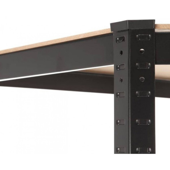 Стелаж кутовий металевий чорний для дому, магазину, гаража -
                                                        Фото 5