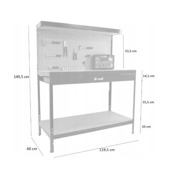 Стол-верстак складной для производства, мастерской, гаража -
                                                        Фото 10