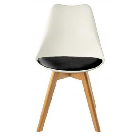 Крісло Bonro B-487 біле з чорним сидінням -
                                                        Фото 2