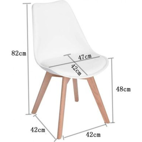 Крісло Bonro B-487 біле з чорним сидінням -
                                                        Фото 4