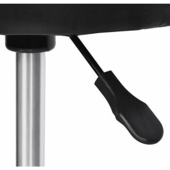 Кресло табурет на колесах круглое без спинки черное -
                                                        Фото 5