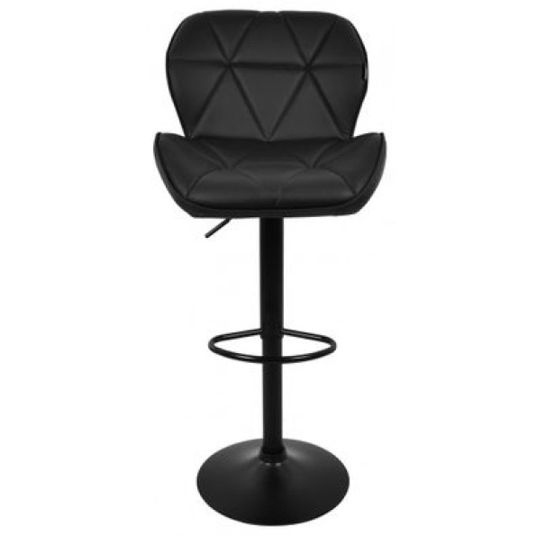 Барный стул со спинкой черный -
                                                        Фото 2