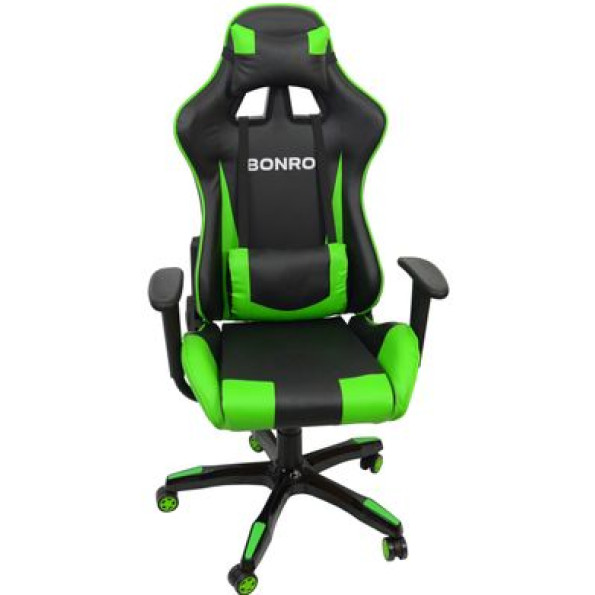 Кресло геймерское Bonro 2018 Green -
                                                        Фото 2