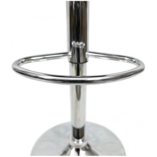 Барный стул со спинкой черный с хромированной ножкой -
                                                        Фото 5