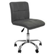 Барний стілець зі спинкою на колесах Bonro B-532 сірий