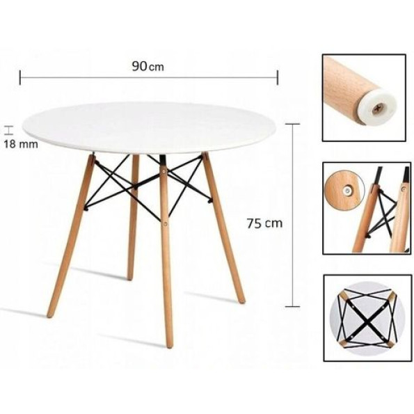 Стол обеденный В-957-900 белый -
                                                        Фото 5