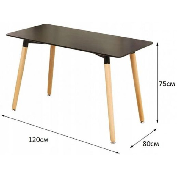 Стол обеденный В-950-1200 черный -
                                                        Фото 5