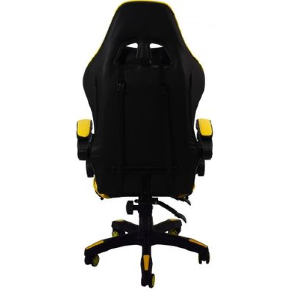 Кресло геймерское желтое с подставкой для ног -
                                                        Фото 8