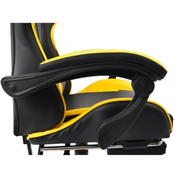 Кресло геймерское желтое с подставкой для ног -
                                                        Фото 6