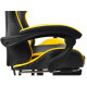 Кресло геймерское желтое с подставкой для ног -
                                                        Фото 6