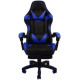 Кресло геймерское синее с подставкой для ног -
                                                        Фото 2