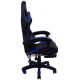 Кресло геймерское синее с подставкой для ног -
                                                        Фото 3