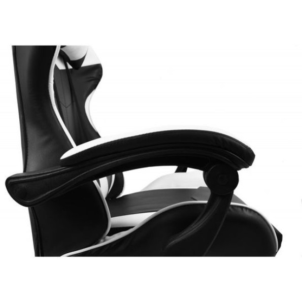 Кресло геймерское белое с подставкой для ног -
                                                        Фото 6