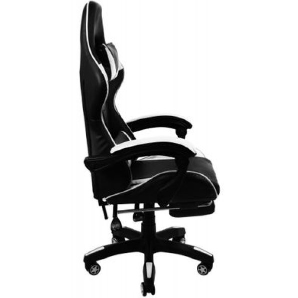 Кресло геймерское белое с подставкой для ног -
                                                        Фото 3