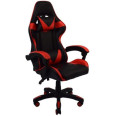 Кресло геймерское красное с подставкой для ног