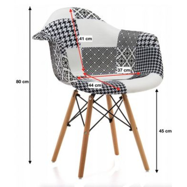 Крісло Bonro В-437 PW02 PATCHWORK -
                                                        Фото 8