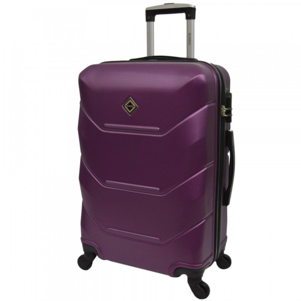 Чемодан комплект пластикова 2 штуки середня, велика сиреневый -
                                                        Фото 3