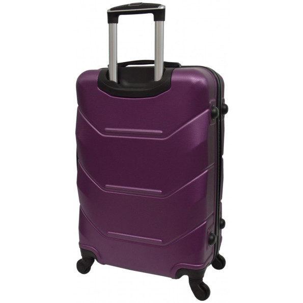 Чемодан комплект пластикова 2 штуки середня, велика сиреневый -
                                                        Фото 4