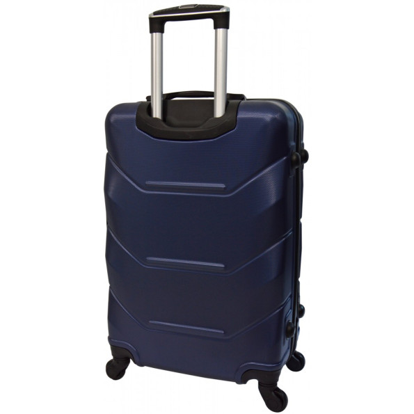 Чемодан комплект пластиковый темно-синий 2 штуки -
                                                        Фото 4