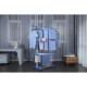 Многоярусная раскладная сушилка органайзер для одежды 170 см синяя -
                                                        Фото 4