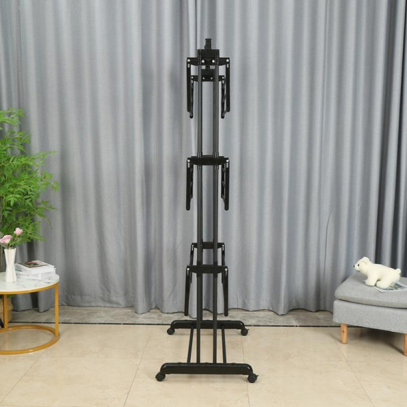 Багатоярусна розкладна сушарка органайзер для одягу 170 см чорна -
                                                        Фото 2