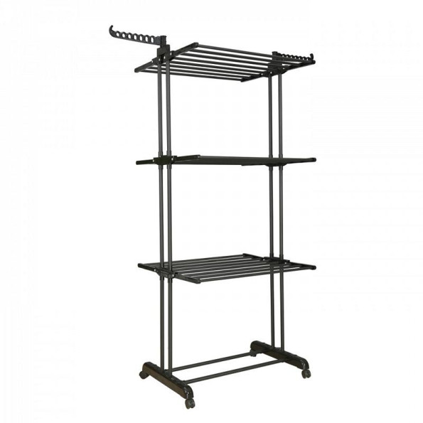 Багатоярусна розкладна сушарка органайзер для одягу 170 см чорна -
                                                        Фото 6