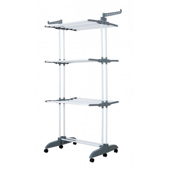 Багатоярусна розкладна сушарка органайзер для одягу 178 см сіра -
                                                        Фото 7