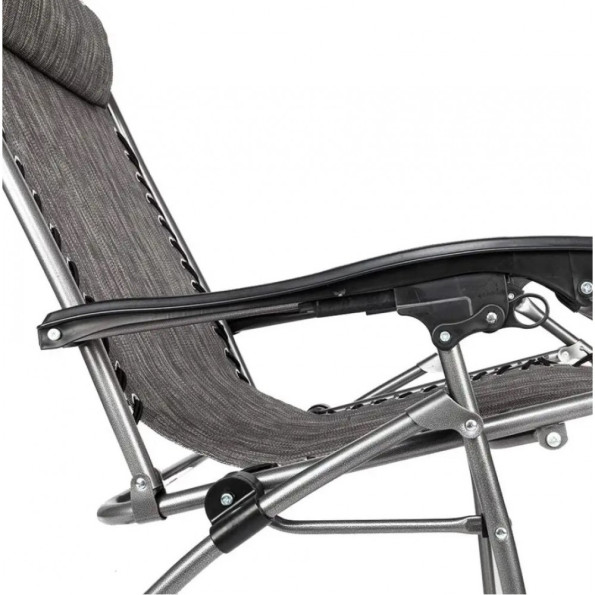 Шезлонг лежак 160 см сірий з дашком -
                                                        Фото 4