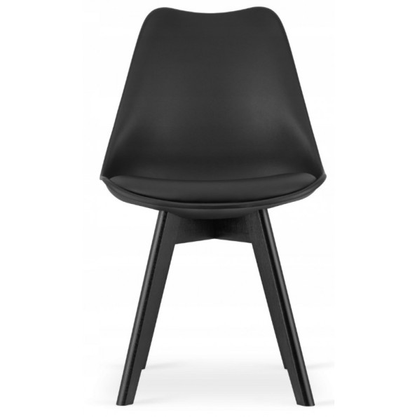 Крісло стілець для вітальні, кухні Bonro B-487 чорне з чорними ніжками -
                                                        Фото 3