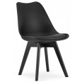 Кресло стул для гостинной, кухни Bonro B-487 черное с черными ножками