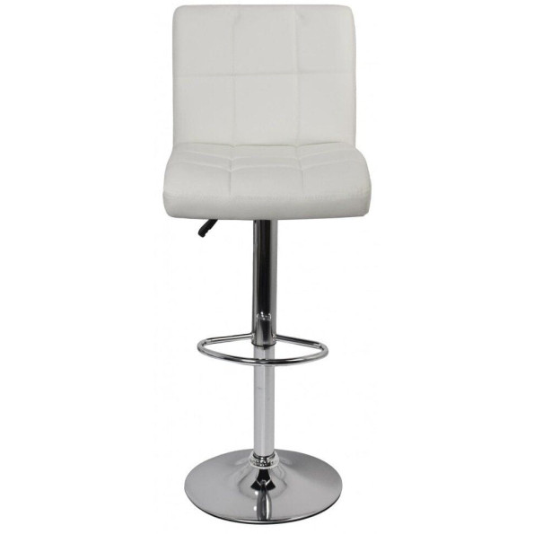 Барный стул со спинкой белый c подставкой для ног -
                                                        Фото 2