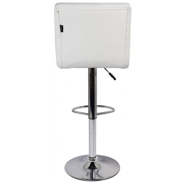 Барный стул со спинкой белый c подставкой для ног -
                                                        Фото 3