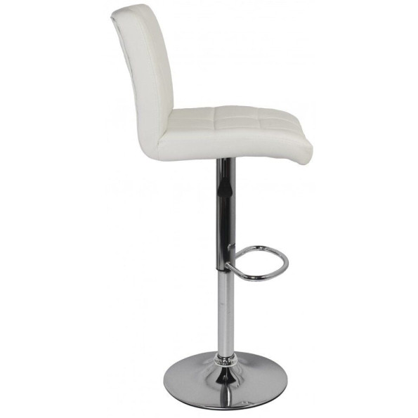 Барный стул со спинкой белый c подставкой для ног -
                                                        Фото 4