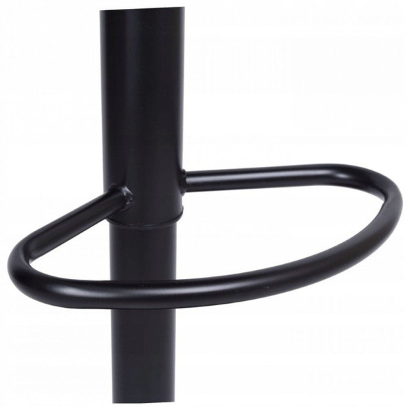 Барний стілець зі спинкою сірий з чорною основою велюр -
                                                        Фото 8