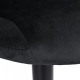 Барный стул со спинкой черный с черным основанием и подставкой для ног -
                                                        Фото 2