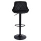 Барный стул со спинкой черный с черным основанием и подставкой для ног -
                                                        Фото 5