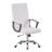 Кресло офисное на колесах белое экокожа 
