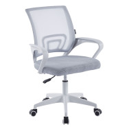 Крісло біло-сіре