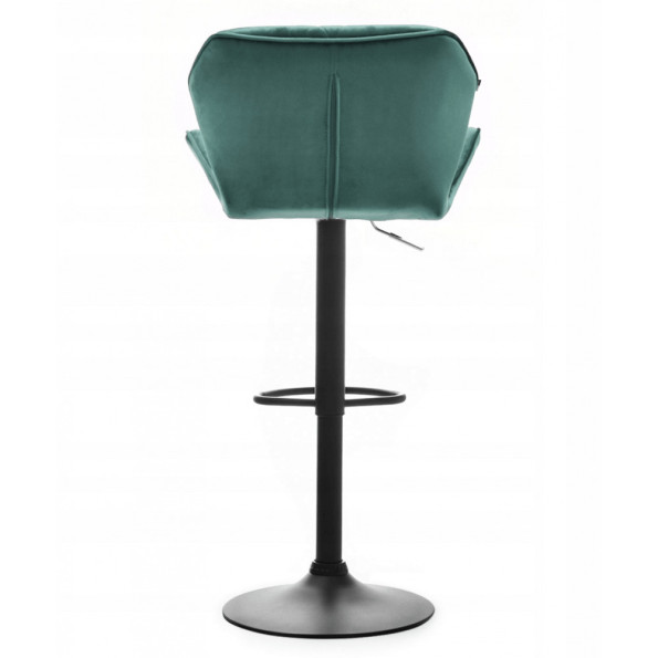 Барный стул со спинкой зеленый с черным основанием -
                                                        Фото 5