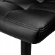 Барний стілець зі спинкою чорний пластик з чорною основою -
                                                        Фото 5