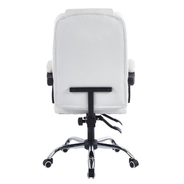 Кресло офисное на колесах белое -
                                                        Фото 4