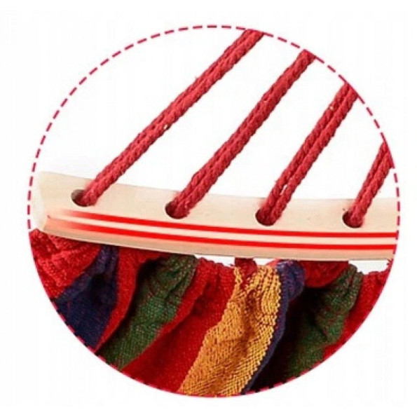 Гамак двомісний підвісний з чохлом червоний -
                                                        Фото 2