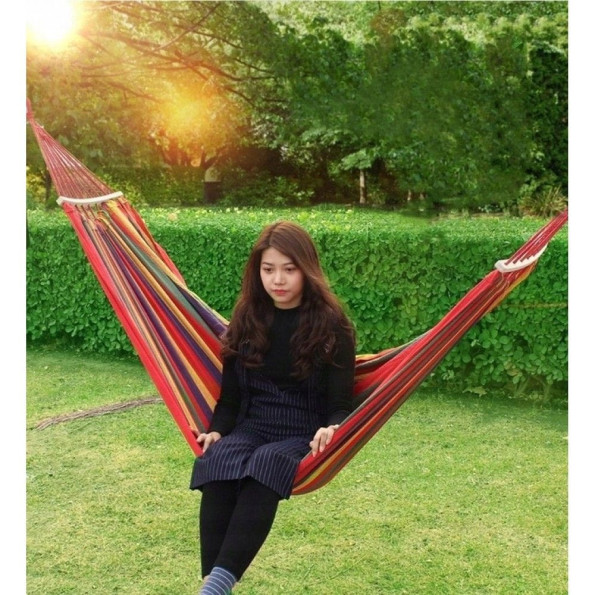 Гамак двомісний підвісний з чохлом червоний -
                                                        Фото 5