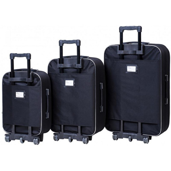 Валіза набір 3 штуки чорно-червоний -
                                                        Фото 2